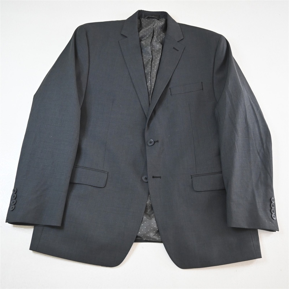 Michael Straham 44R Gray Wool Mens Blazer Suit Jacket‎ Sport Coat